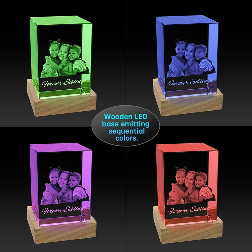 Custom 3D Photo Crystal Cube