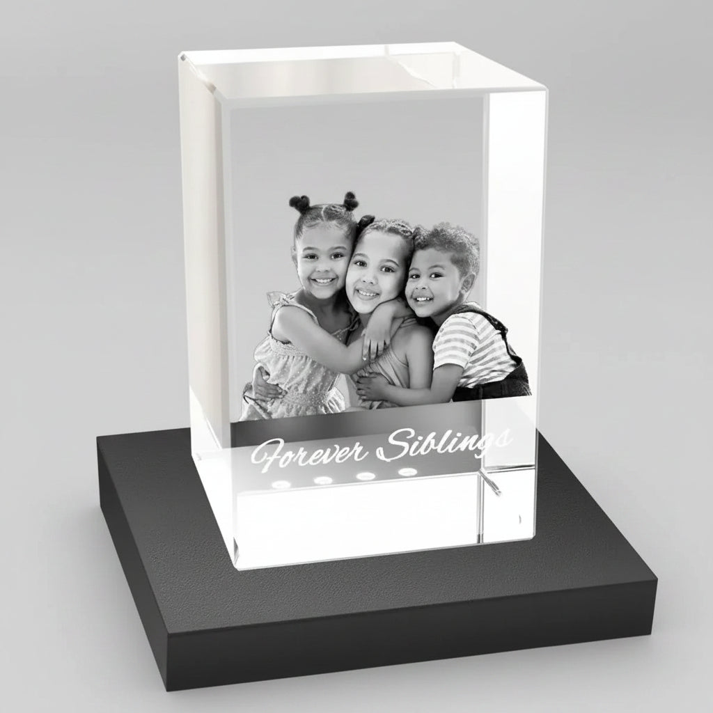 Custom 3D Photo Crystal Cube