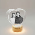 Custom 3D Crystal Heart – Small
