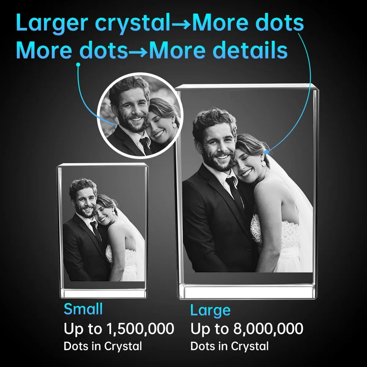Personalised 3D Crystal Photo Frame - Small