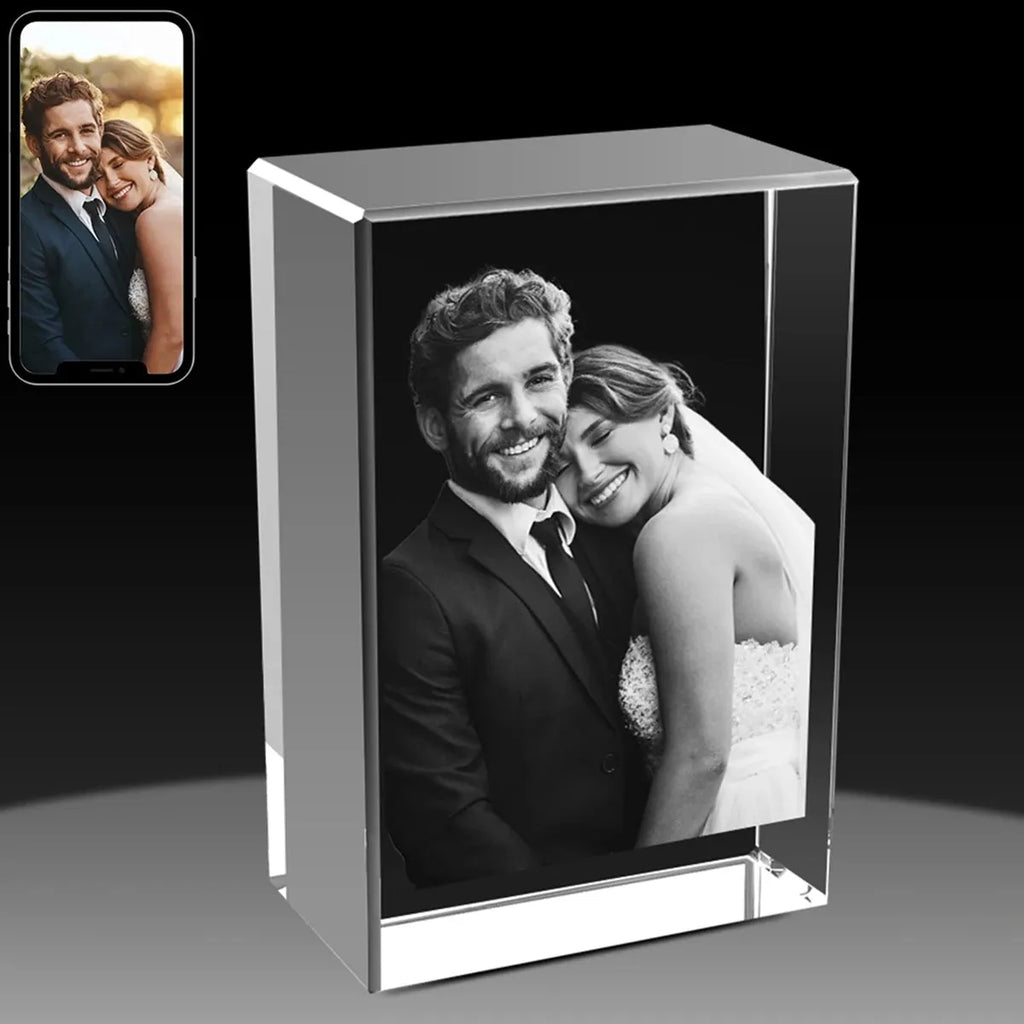 Personalised 3D Crystal Photo Frame - Small