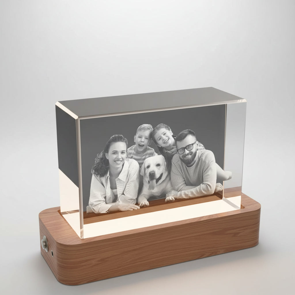 Personalised 3D Crystal Picture Frame - Small