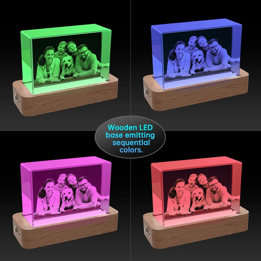 Personalised 3D Crystal Picture Frame - Small