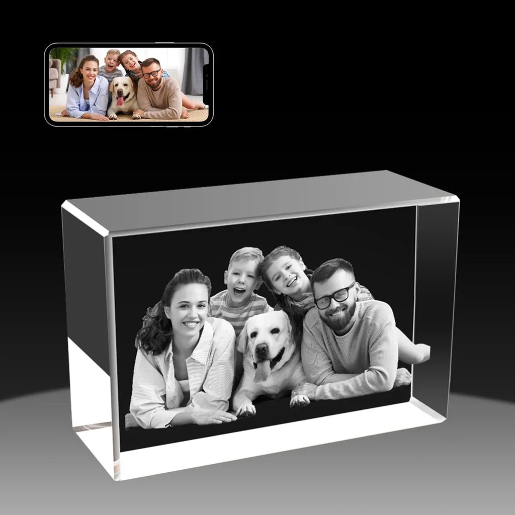 Personalised 3D Crystal Picture Frame - Small