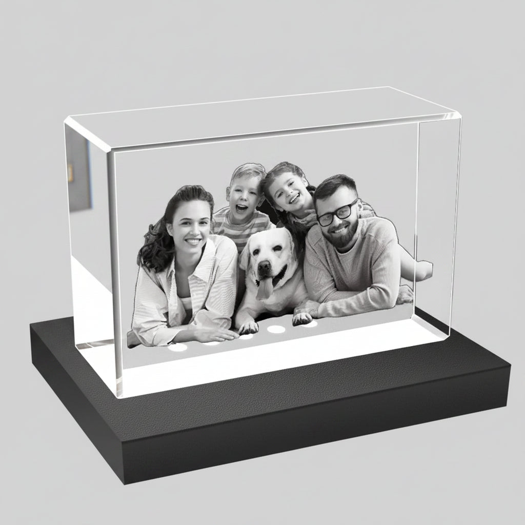 Personalised 3D Crystal Picture Frame - Small