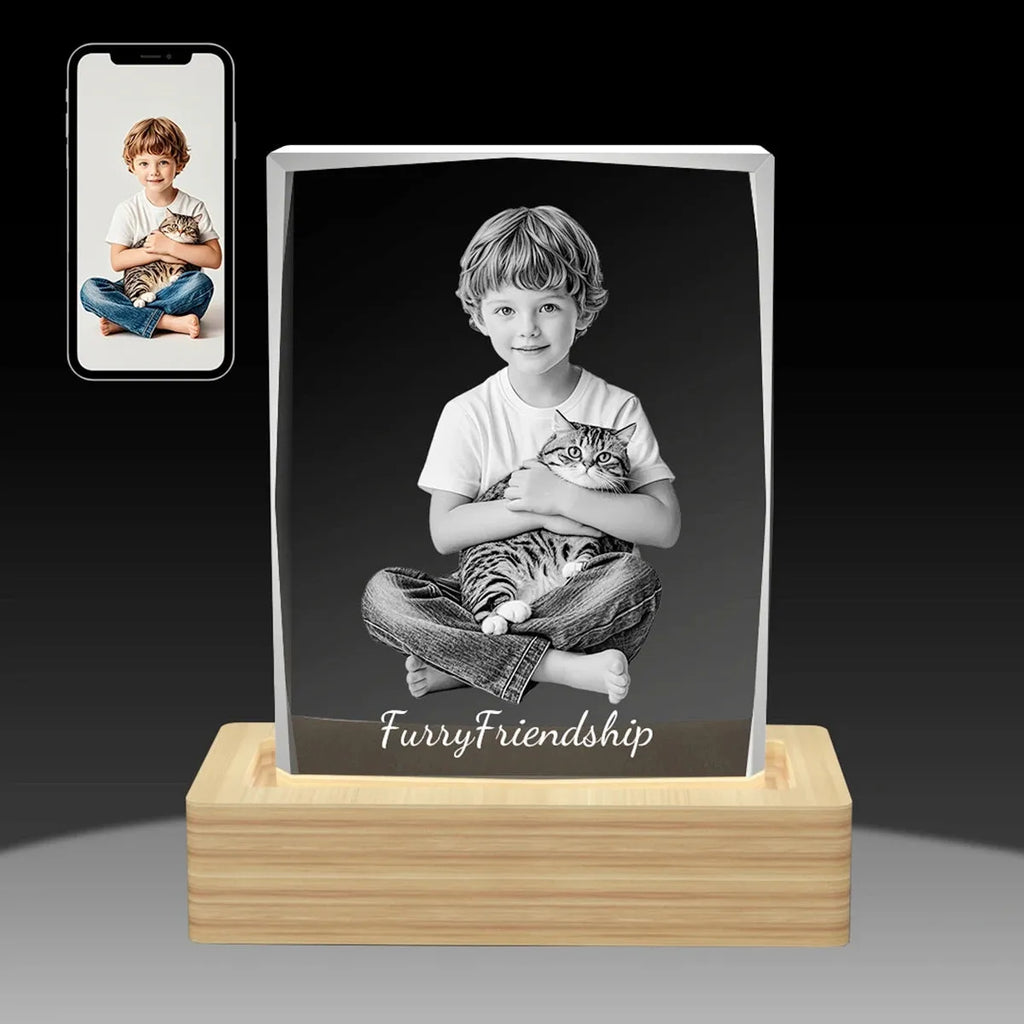 Faceted 2D Photo Crystal Frame – Portrait