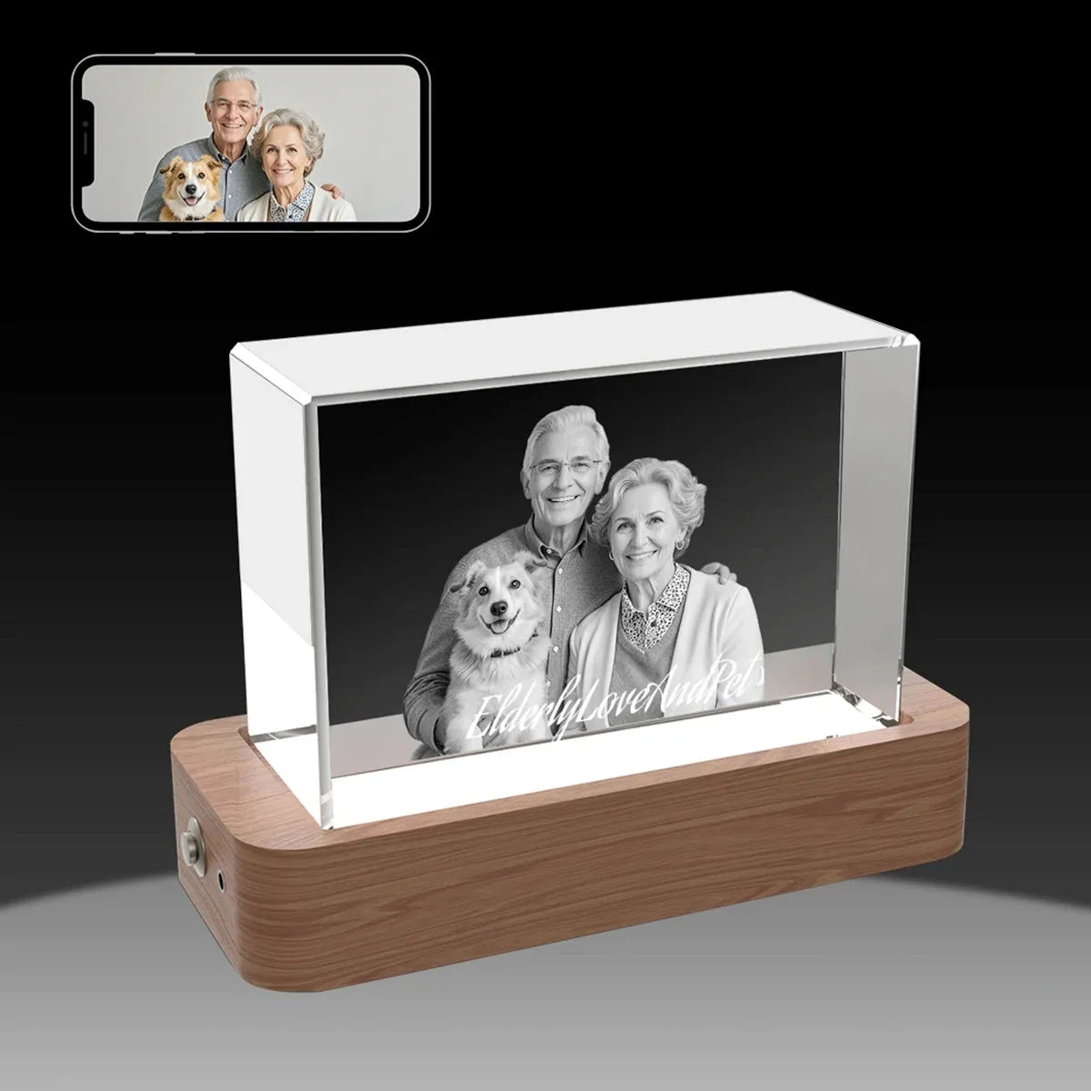 Custom 2D Photo Crystal Frame – Landscape