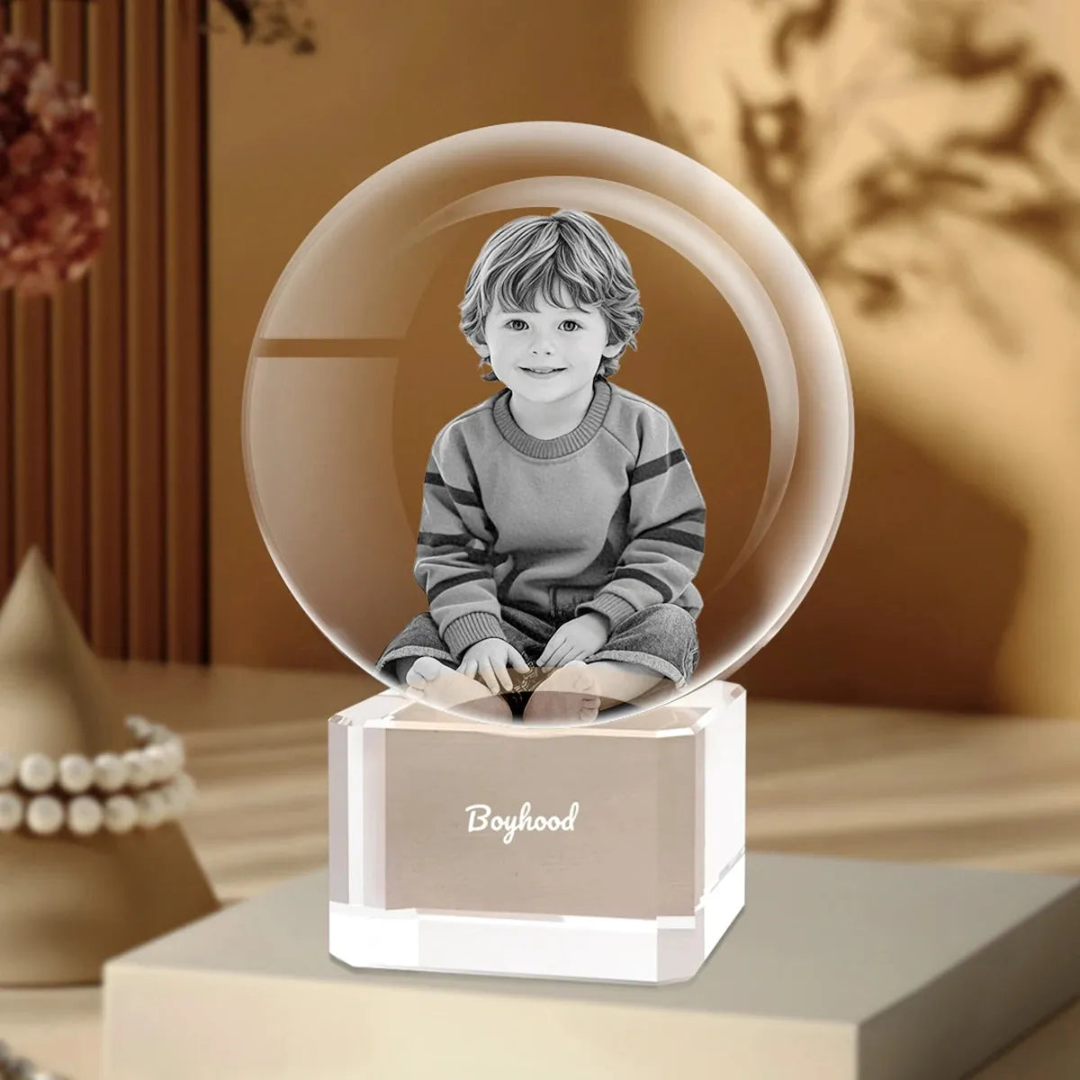 Custom 2D Photo Crystal Ball