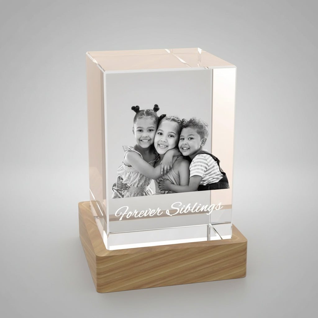 Personalised 3D Crystal Cube - XLarge