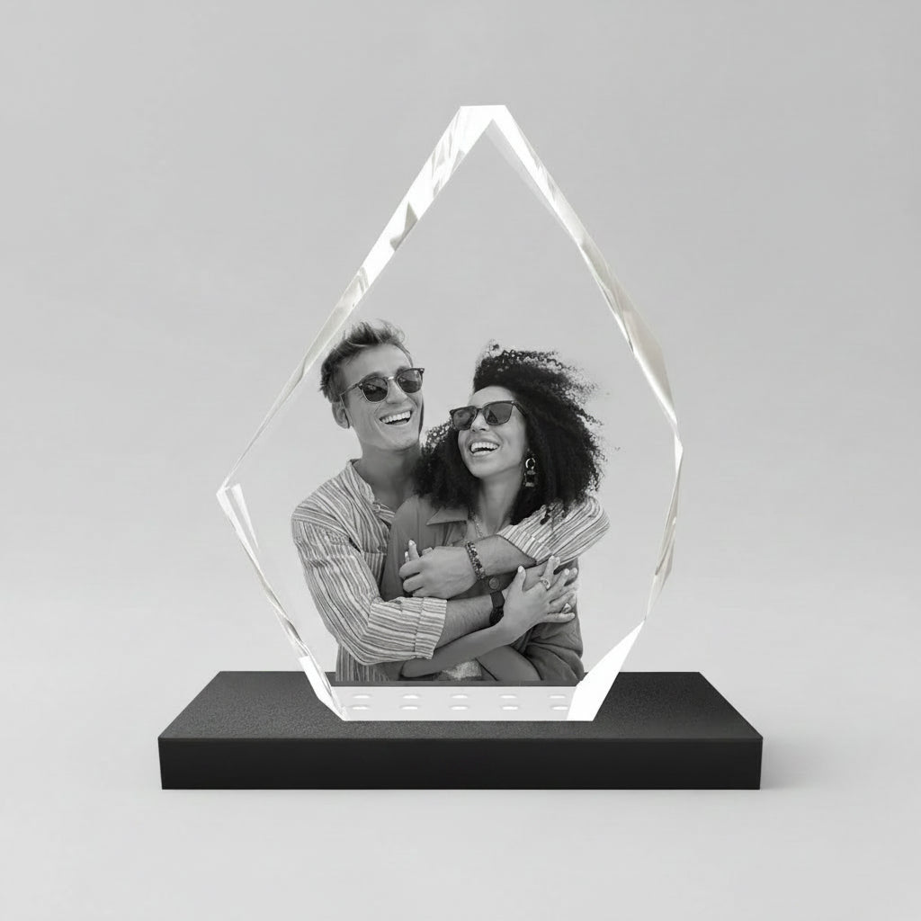 Personalised 3D Crystal Photo - Iceberg (XLarge)