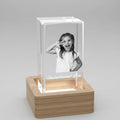 Custom 3D Crystal Cube (Faceted) - XLarge