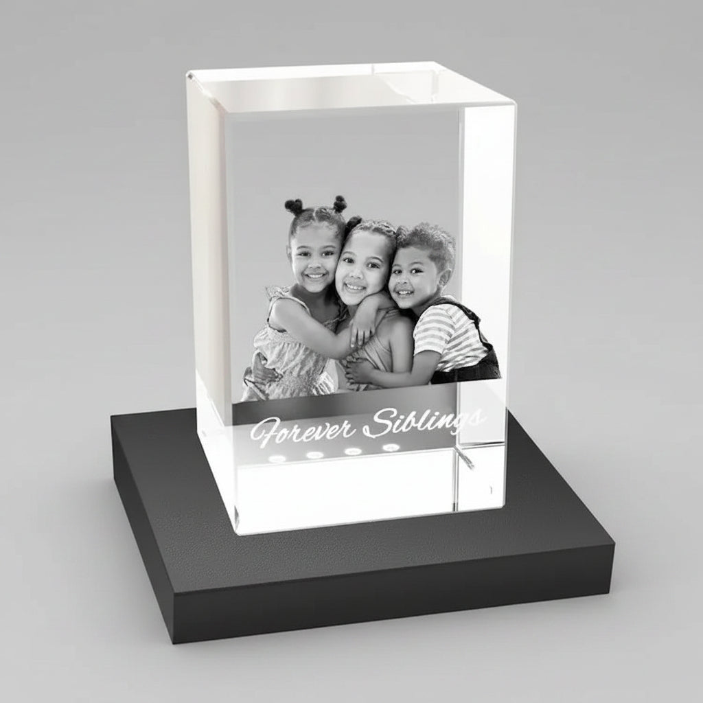 Custom 3D Photo Crystal Cube