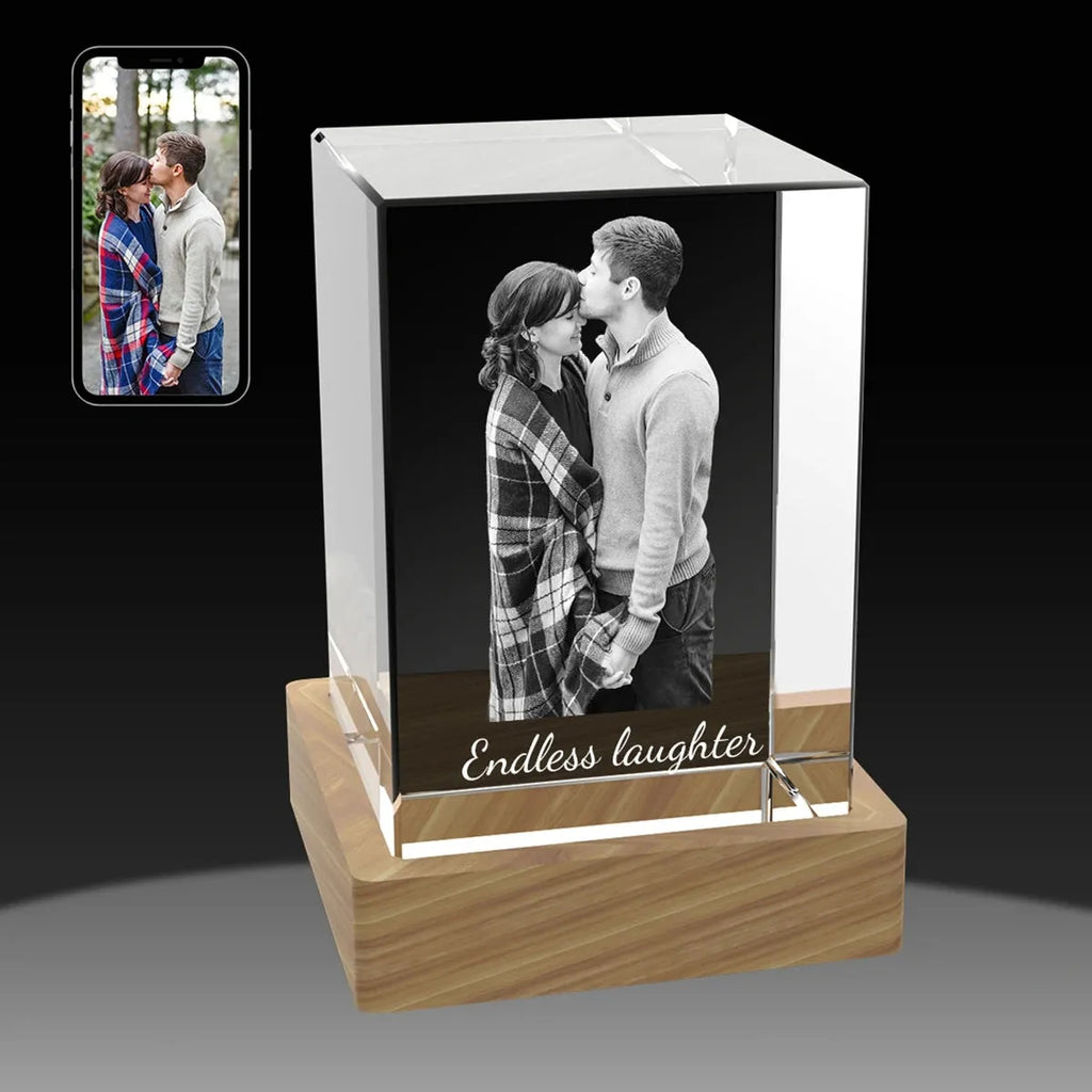 Custom 2D Photo Crystal Cube