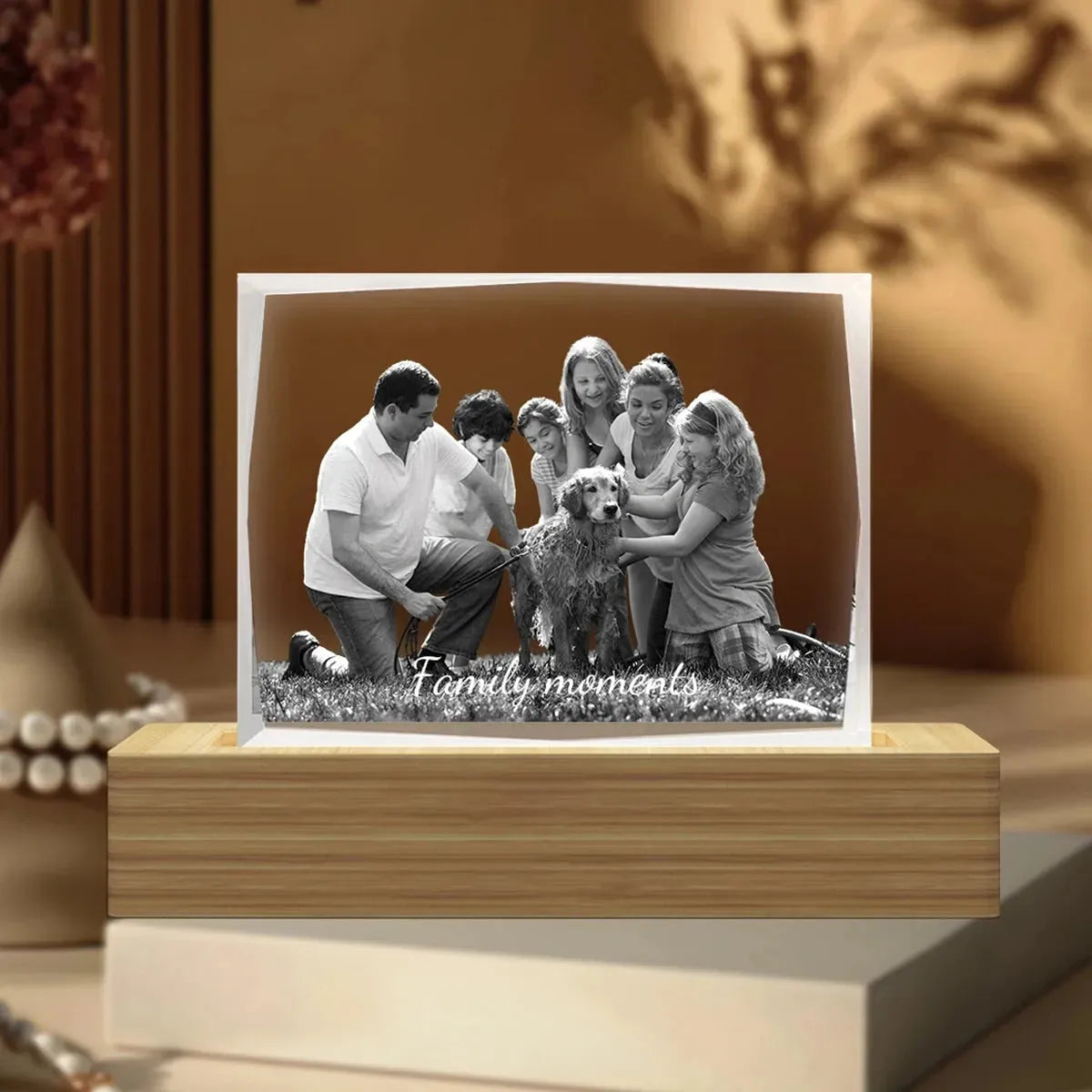 Faceted 3D Crystal Photo Frame - Landscape