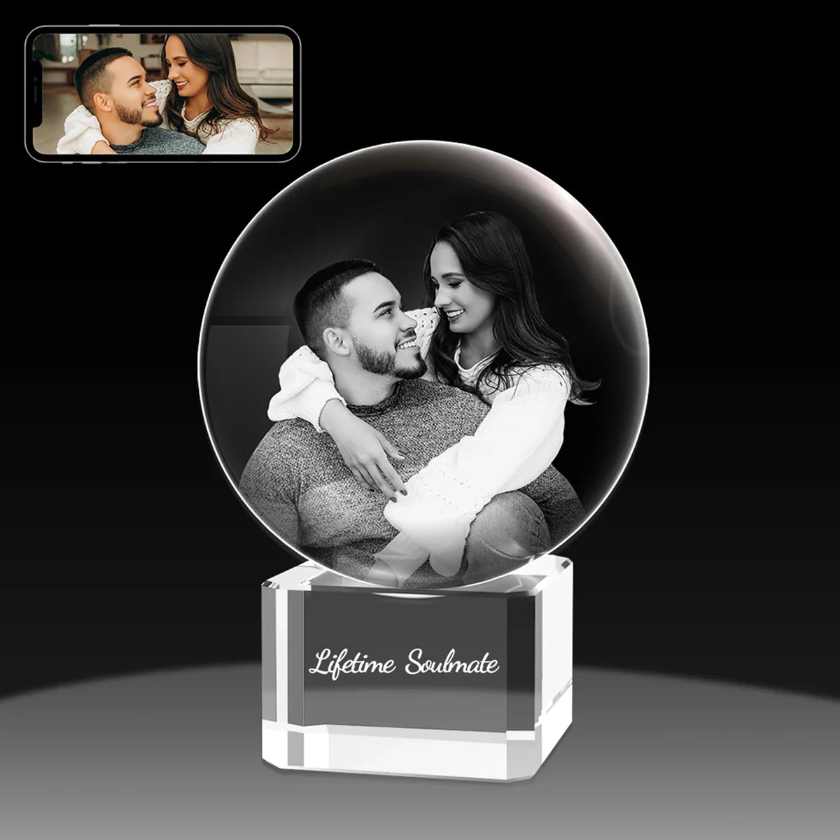Custom 2D Photo Crystal Ball