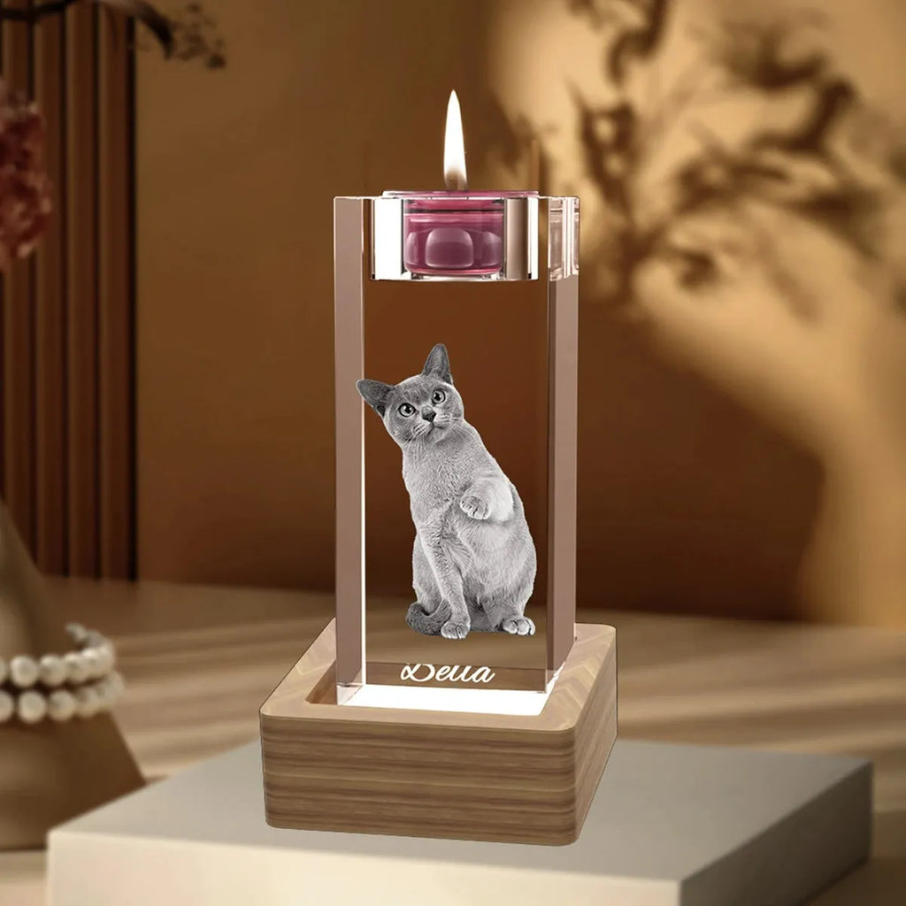 Custom 3D Crystal Candle Holder