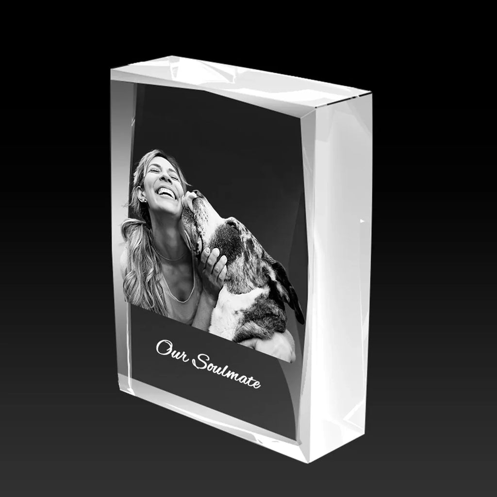 Custom 3D Crystal Picture Frame (Faceted) - XXLarge