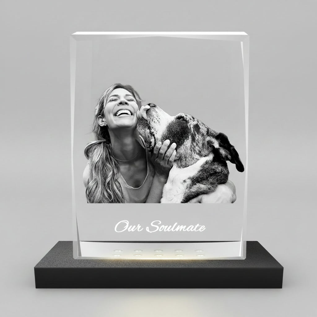 Custom 3D Crystal Picture Frame (Faceted) - XXLarge