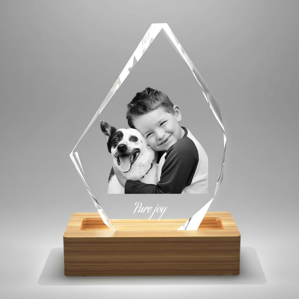 Personalised 3D Crystal Photo - Iceberg (XXLarge)