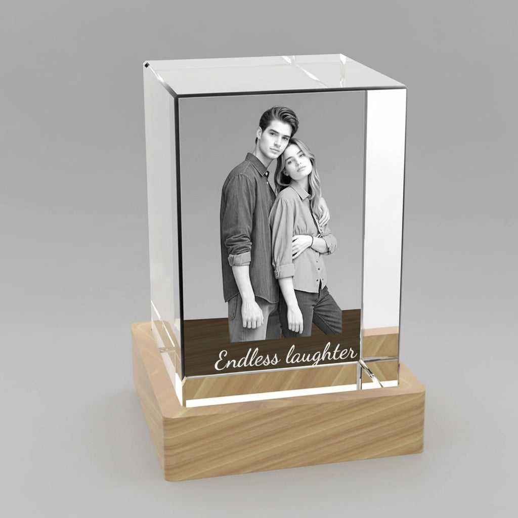Personalised 3D Crystal Cube - XXLarge