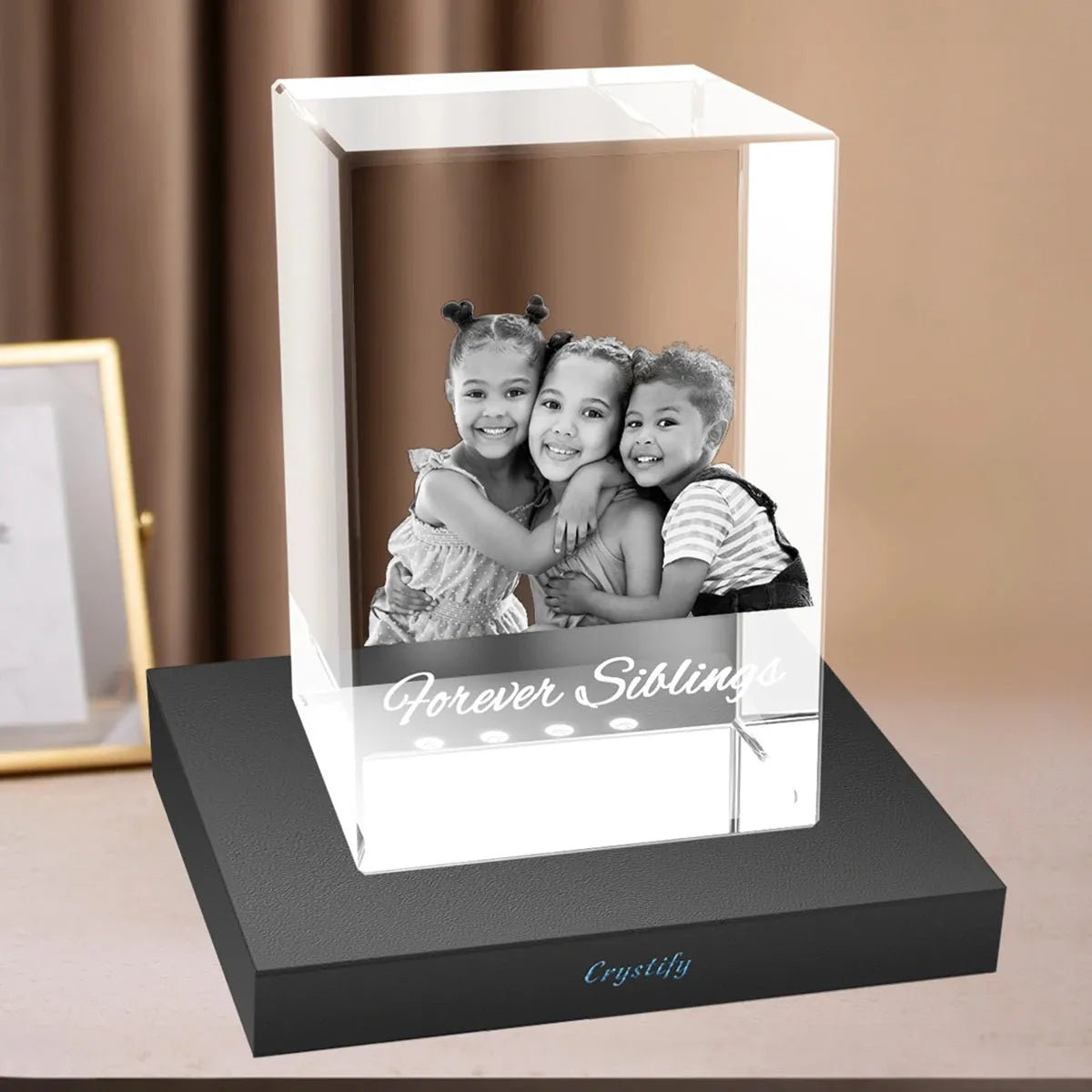 Custom 2D Photo Crystal Cube