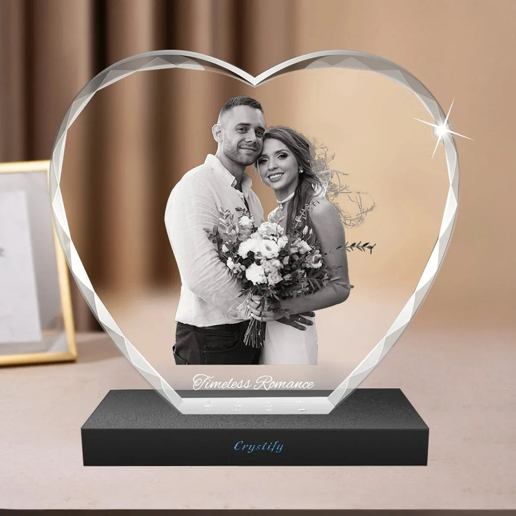 Faceted 2D Photo Crystal Heart